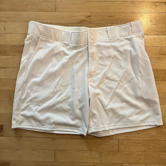 2 Pair Mens Baseball Football Coaches Shorts White Size Small Above Knee Pockets - Picture 11 of 11